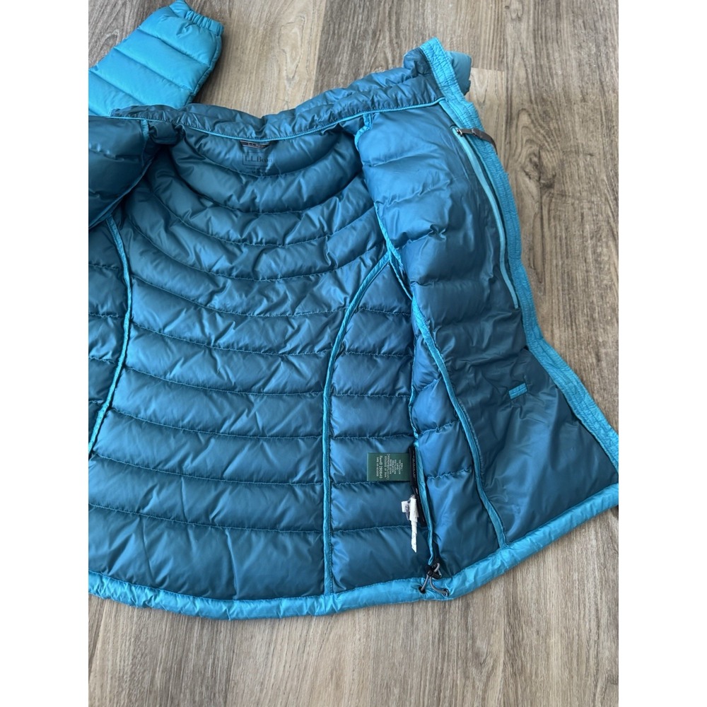 LL Bean‎ 85 Down Puffer  Jacket Women Med Downtek 502455 Active Sky Blue - Picture 6 of 10